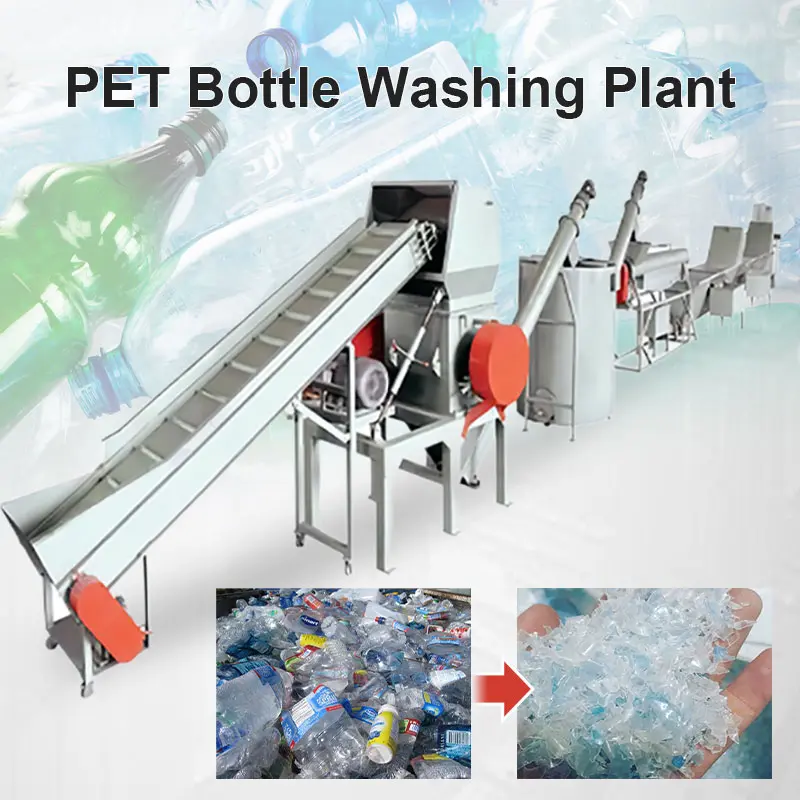 Usine de lavage de bouteilles en PET