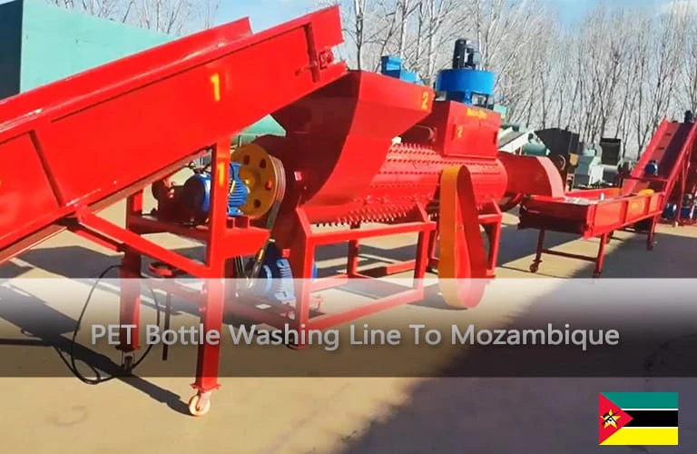 Línea de lavado de botellas PET de 1000 kg/h enviada a Mozambique