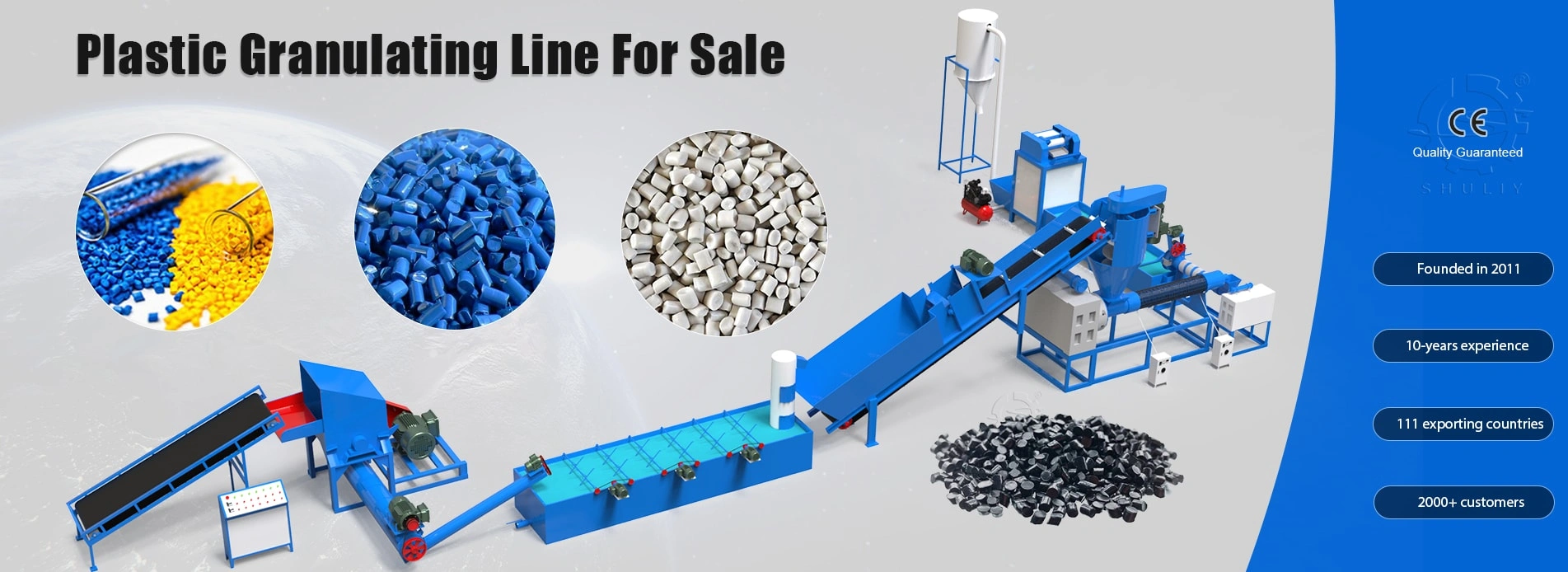 plastic granulating line