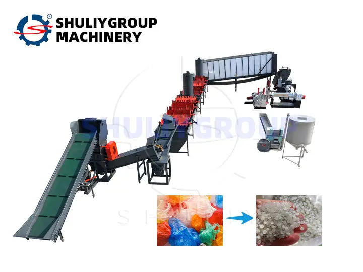 Baris Daur Ulang Film Plastik PP/PE/LDPE