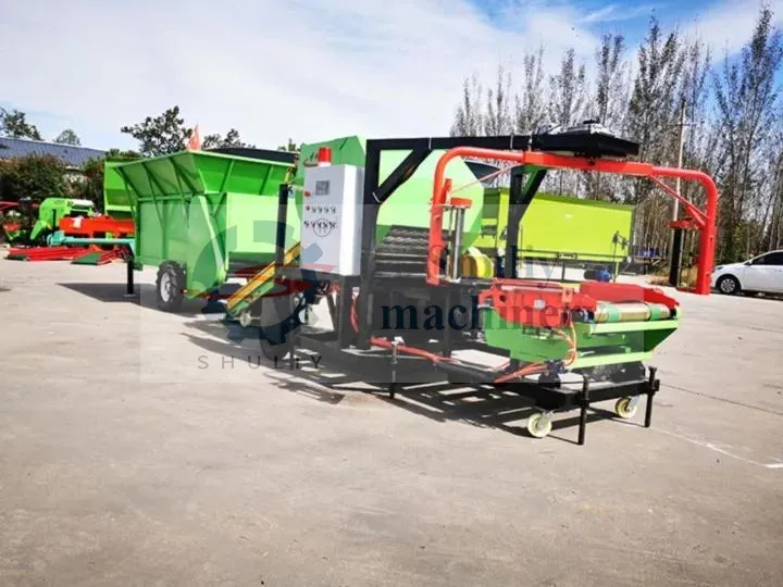 Полностью автоматическая машина для тюковки и обертки силоса с автоматическим загрузчиком